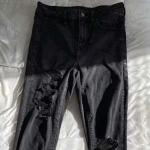 American Eagle Black Rip Jeans